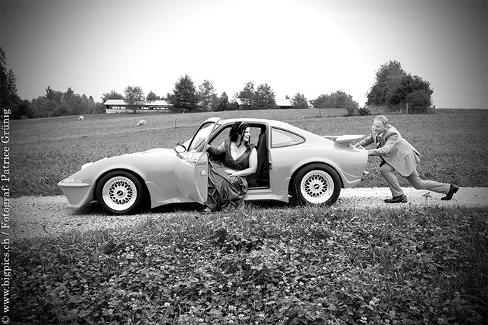 Hochzeitspaar Opel GT