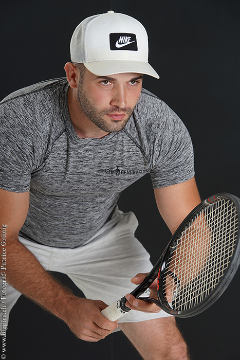 Tennis Fotoshooting für Männer