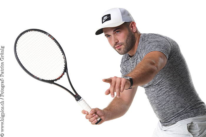 Tennis Fotoshooting für Männer